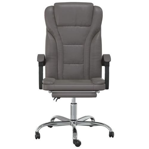 Fauteuil inclinable de bureau Gris Similicuir - Photo n°3; ?>