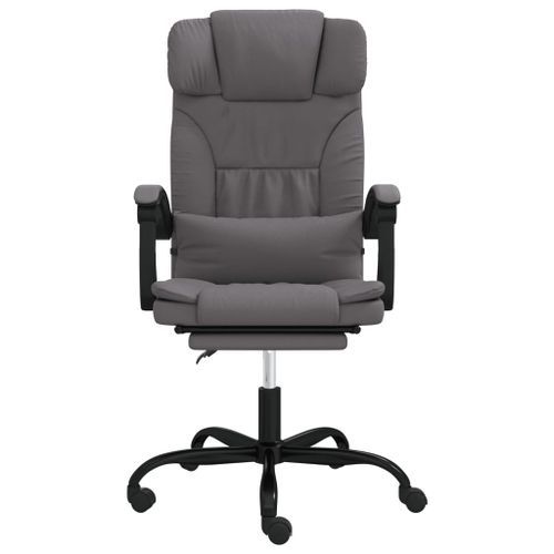 Fauteuil inclinable de bureau Gris Similicuir - Photo n°3; ?>