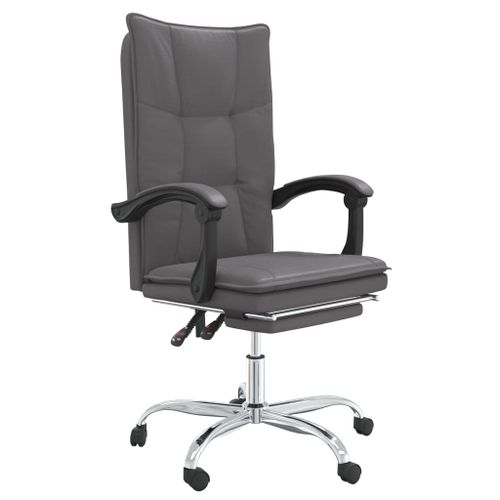 Fauteuil inclinable de bureau Gris Similicuir - Photo n°2; ?>