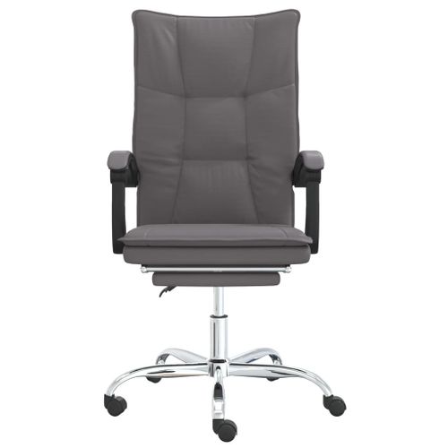 Fauteuil inclinable de bureau Gris Similicuir - Photo n°3; ?>