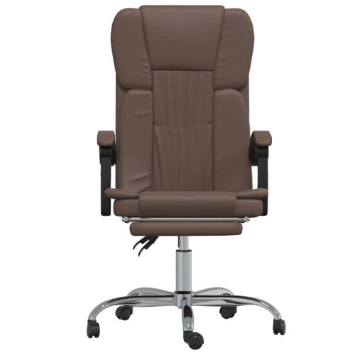 Fauteuil inclinable de bureau Marron Similicuir - Photo n°3; ?>