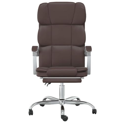 Fauteuil inclinable de bureau Marron Similicuir - Photo n°3; ?>