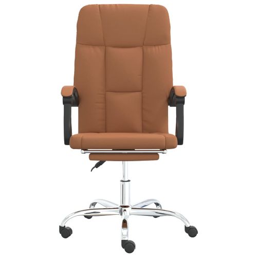 Fauteuil inclinable de bureau Marron Similicuir - Photo n°3; ?>