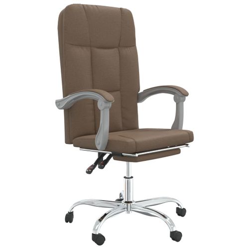 Fauteuil inclinable de bureau Marron Tissu - Photo n°2; ?>