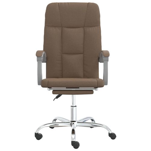 Fauteuil inclinable de bureau Marron Tissu - Photo n°3; ?>