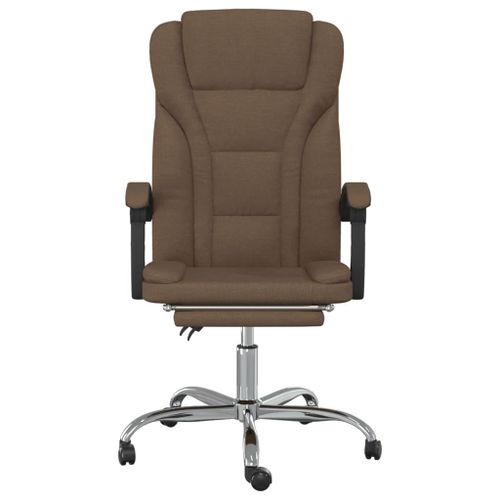 Fauteuil inclinable de bureau Marron Tissu - Photo n°3; ?>