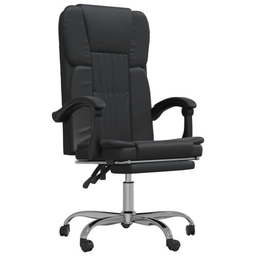 Fauteuil inclinable de bureau noir similicuir - Photo n°2; ?>