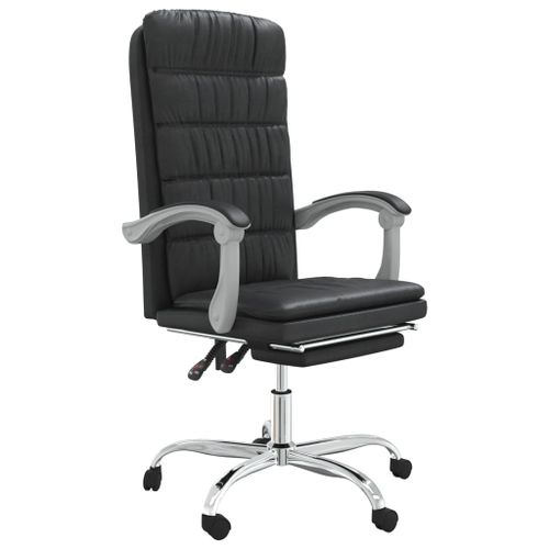 Fauteuil inclinable de bureau noir similicuir - Photo n°2; ?>