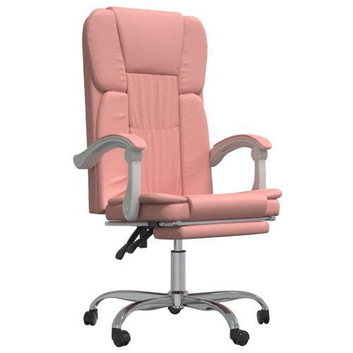 Fauteuil inclinable de bureau Rose Similicuir - Photo n°2; ?>