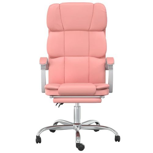 Fauteuil inclinable de bureau Rose Similicuir - Photo n°3; ?>