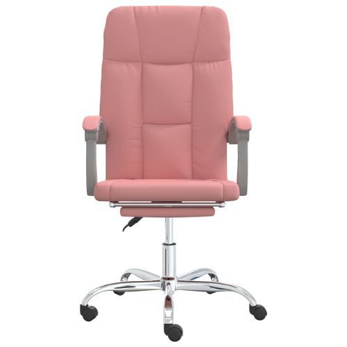 Fauteuil inclinable de bureau Rose Similicuir - Photo n°3; ?>