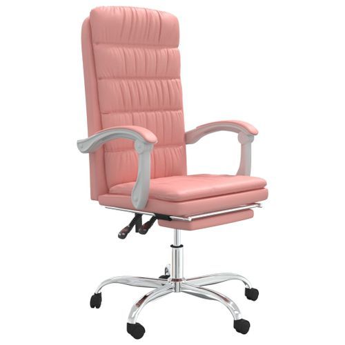 Fauteuil inclinable de bureau Rose Similicuir - Photo n°2; ?>