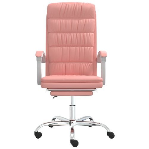 Fauteuil inclinable de bureau Rose Similicuir - Photo n°3; ?>