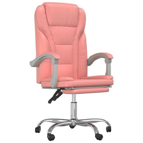 Fauteuil inclinable de bureau Rose Similicuir - Photo n°2; ?>