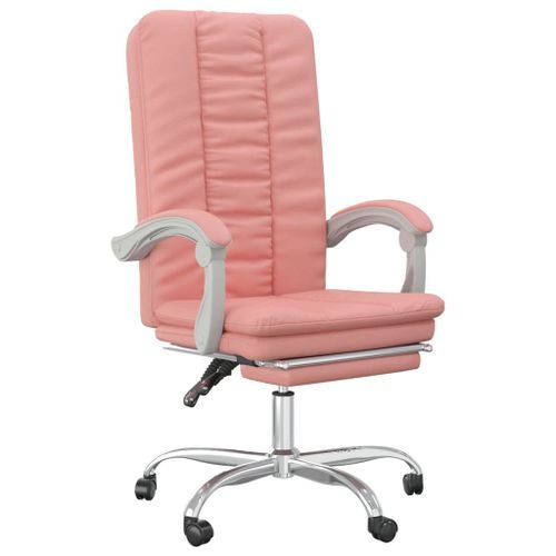 Fauteuil inclinable de bureau Rose Similicuir - Photo n°2; ?>