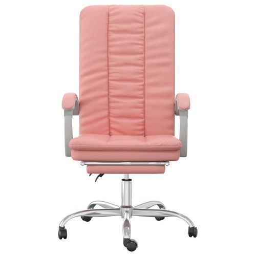 Fauteuil inclinable de bureau Rose Similicuir - Photo n°3; ?>