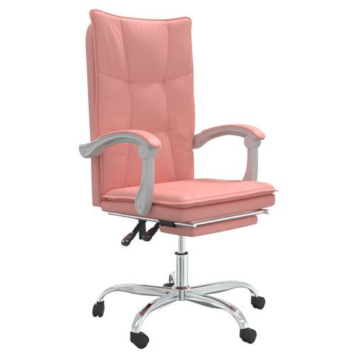 Fauteuil inclinable de bureau Rose Similicuir - Photo n°2; ?>