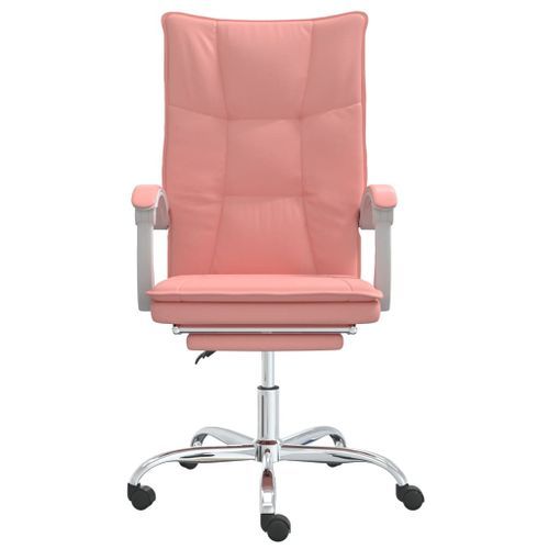 Fauteuil inclinable de bureau Rose Similicuir - Photo n°3; ?>