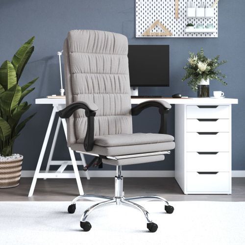 Fauteuil inclinable de bureau Taupe Tissu - Photo n°2; ?>