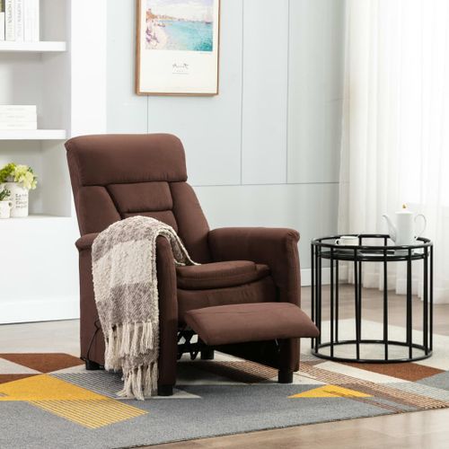 Fauteuil inclinable de massage Marron Similicuir daim 2 - Photo n°2; ?>