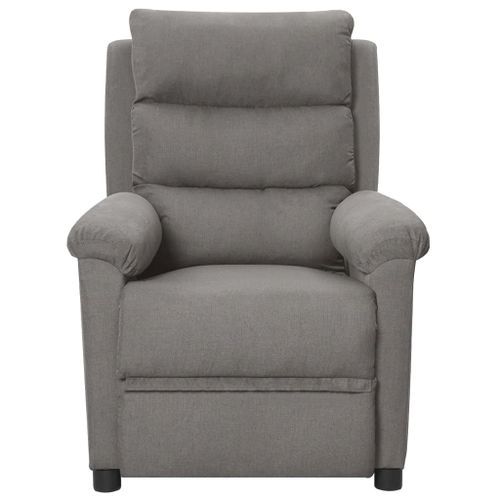 Fauteuil inclinable électrique Gris clair Tissu 4 - Photo n°3; ?>