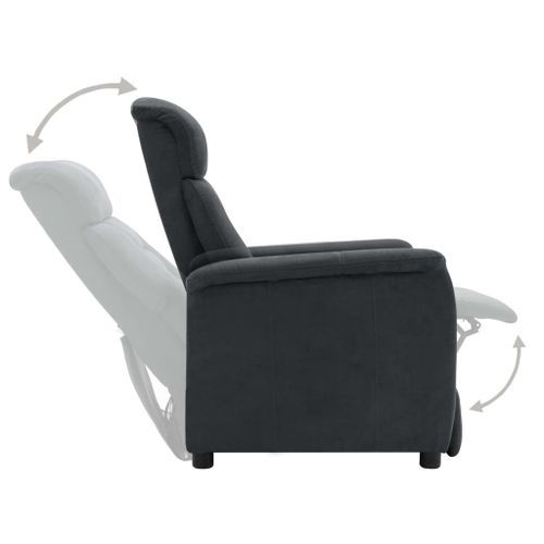 Fauteuil inclinable électrique Gris foncé Similicuir daim - Photo n°3; ?>