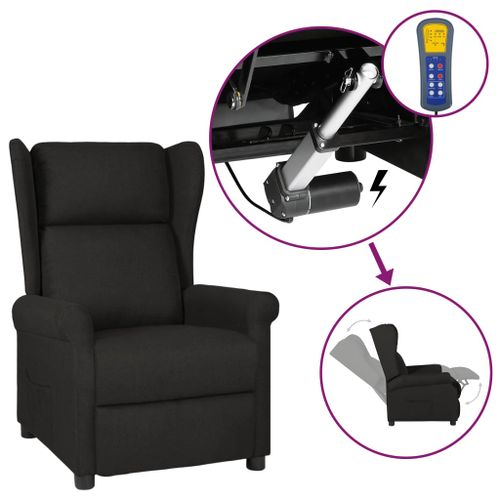 Fauteuil inclinable électrique Noir Tissu 5 - Photo n°2; ?>