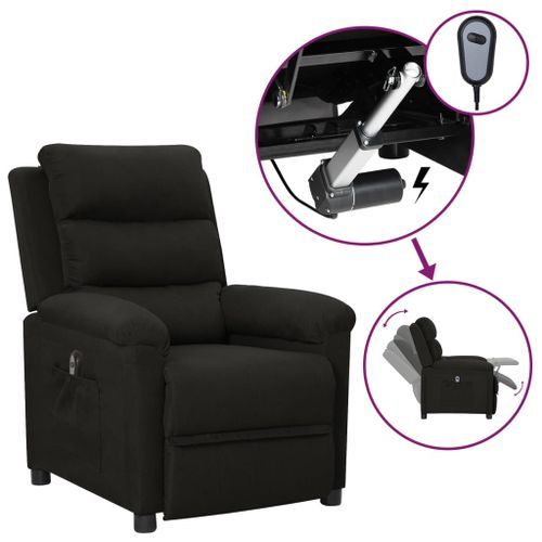 Fauteuil inclinable électrique Noir Tissu 4 - Photo n°2; ?>