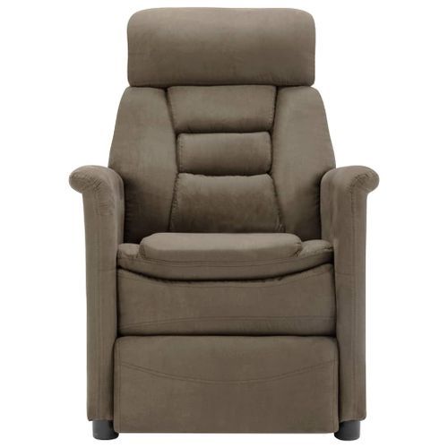 Fauteuil inclinable électrique Taupe Similicuir daim - Photo n°2; ?>