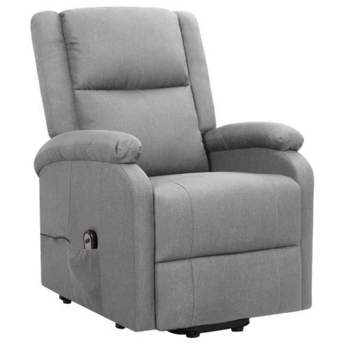 Fauteuil inclinable Gris clair Tissu 25 - Photo n°3; ?>