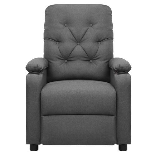 Fauteuil inclinable Gris clair Tissu 7 - Photo n°3; ?>