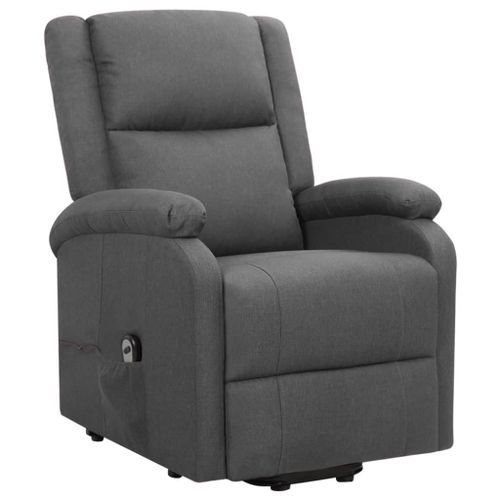 Fauteuil inclinable Gris foncé Tissu 21 - Photo n°3; ?>