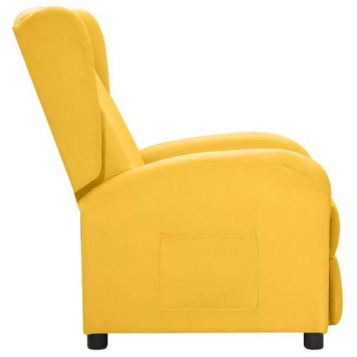 Fauteuil inclinable Jaune Tissu 3 - Photo n°3; ?>