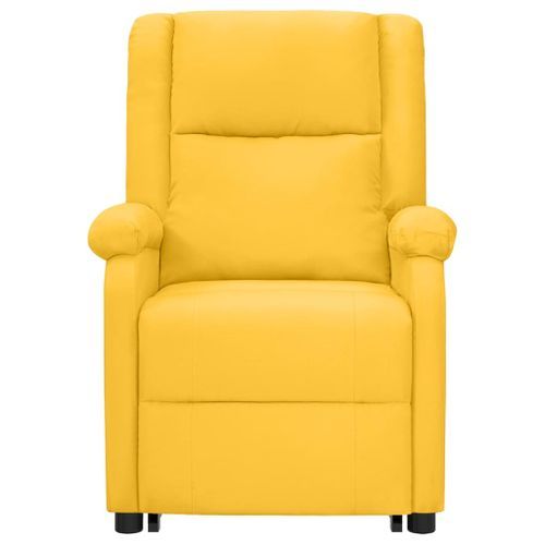 Fauteuil inclinable Jaune Tissu - Photo n°3; ?>