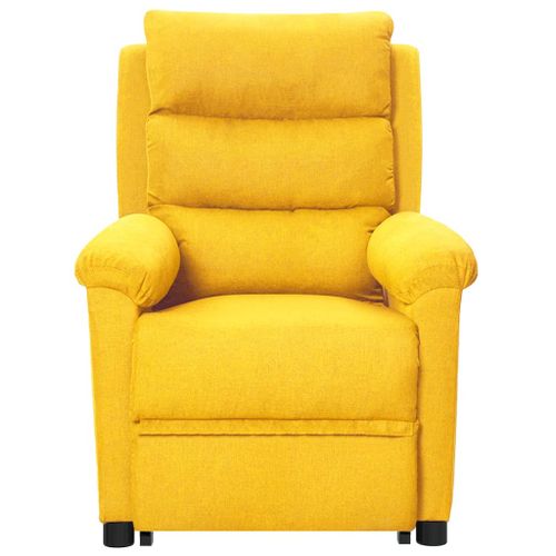 Fauteuil inclinable Jaune Tissu 4 - Photo n°3; ?>