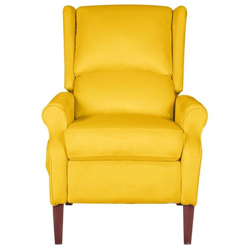 Fauteuil inclinable Jaune Velours - Photo n°3; ?>