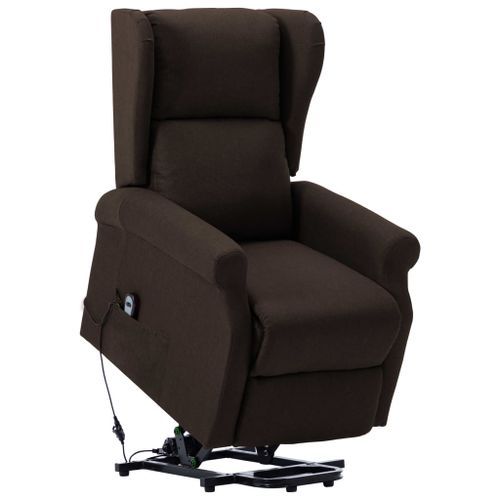 Fauteuil inclinable Marron foncé Tissu 20 - Photo n°3; ?>