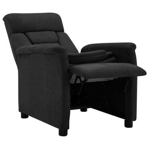 Fauteuil inclinable Noir Similicuir daim - Photo n°3; ?>