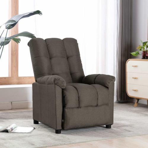 Fauteuil inclinable Taupe Tissu Pako - Photo n°2; ?>