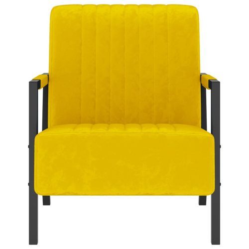 Fauteuil Jaune moutarde Velours Dustry - Photo n°2; ?>