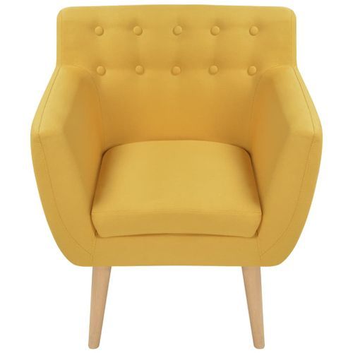 Fauteuil Jaune Tissu 3 - Photo n°3; ?>