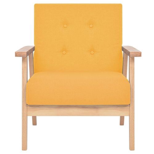 Fauteuil Jaune Tissu 2 - Photo n°3; ?>