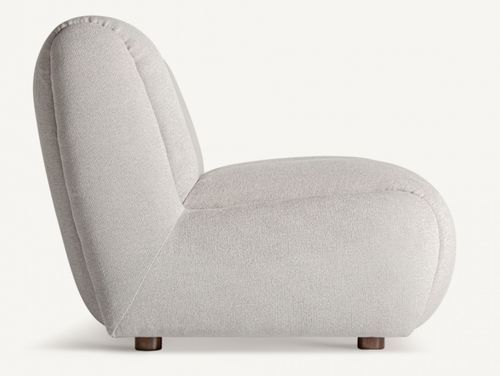 Fauteuil Karmy - Élégance Art déco en blanc cassé - Photo n°2; ?>