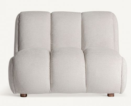 Fauteuil Karmy - Élégance Art déco en blanc cassé - Photo n°3; ?>