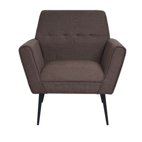 Fauteuil Marron Acier et tissu - Photo n°3; ?>