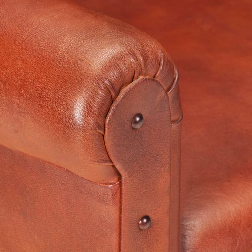 Fauteuil Marron Cuir véritable 13 - Photo n°2; ?>