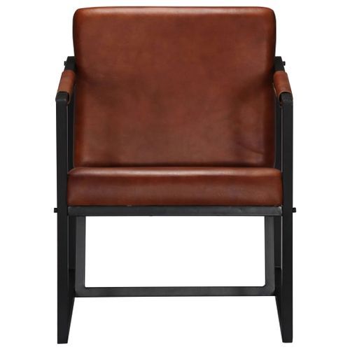 Fauteuil Marron Cuir véritable 9 - Photo n°2; ?>