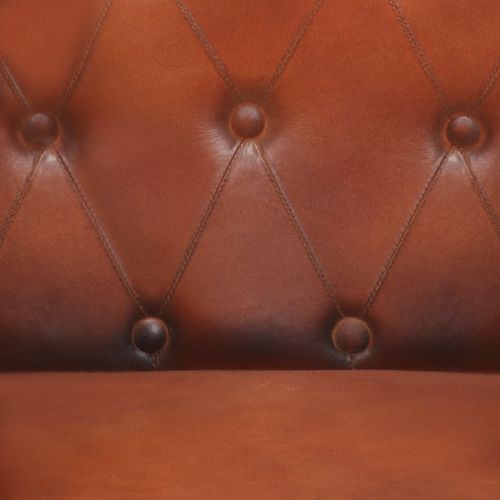 Fauteuil Marron Cuir véritable - Photo n°2; ?>