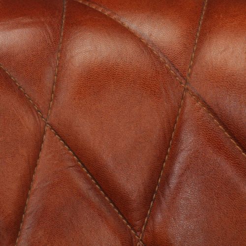 Fauteuil Marron Cuir véritable et bois de manguier massif 2 - Photo n°3; ?>