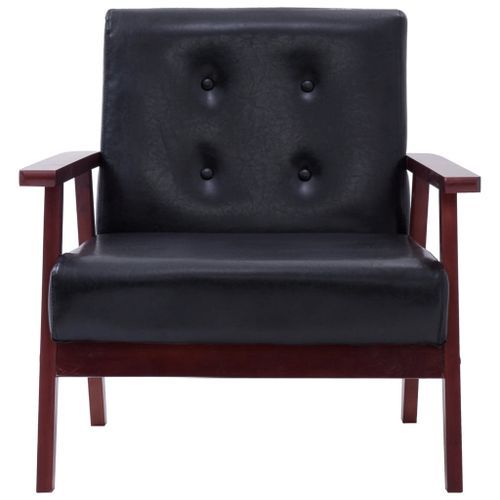 Fauteuil Noir Similicuir 6 - Photo n°3; ?>